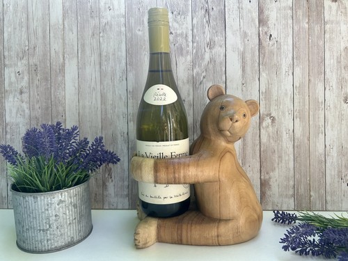 Wooden wine bottle holder - wooden,