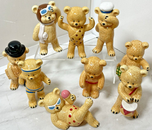 Teddy bear figurines tall - bear, 3.5"