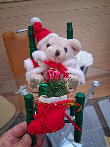 Christmas teddy bear - bear, figurine