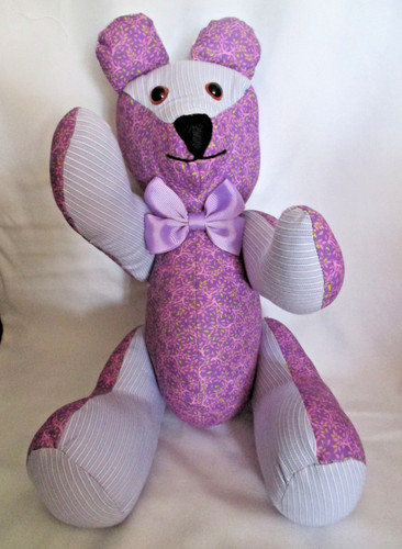 Handmade fabric teddy bear - fabric, bear'