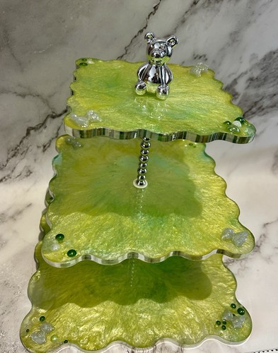 Handmade resin cake stand - handmade,