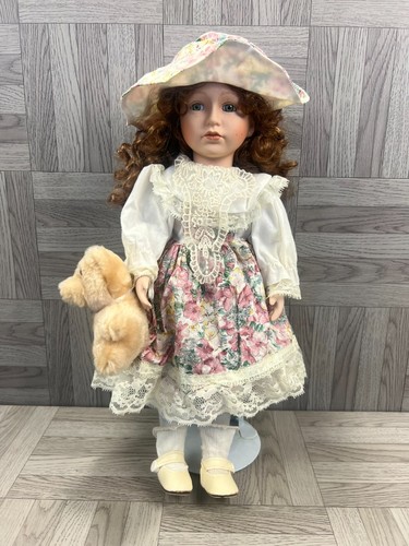 Vintage porcelain doll with - vintage,