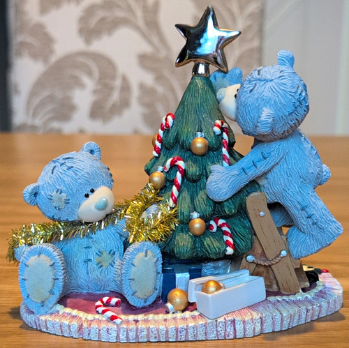 Blue teddy bear christmas - bear,