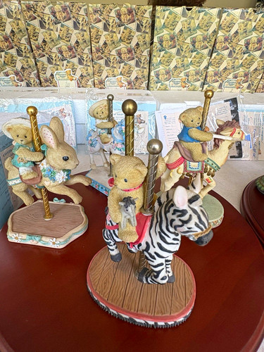 Nine vintage cherished teddies - cherished,