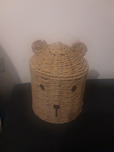 Rattan teddy bear storage - bear, box