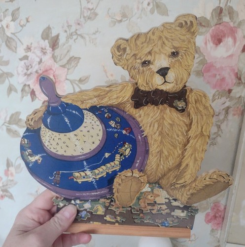 Vintage bear wooden stand up - bear,